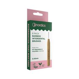 Abbildung: Öko Interdental Zahnbürste Bambus 0,45 mm Nordics 8 St, Zahnbürste PZN 16675036