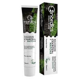 Abbildung: Zahnpasta whitening Aktivkohle Matcha Nordics Zahncreme, 75 ml PZN 16676952