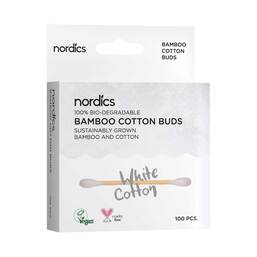 Abbildung: Bio Kosmetikstäbchen Bambus Baumwolle weiß Nordics 100 St PZN 16676975