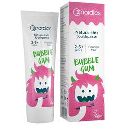 Abbildung: Zahnpasta Kids Bubble-GUM ohne Fluor Nordics Zahncreme, 50 ml PZN 16677035