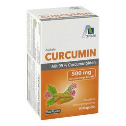 Abbildung: Curcumin 500 mg 95% Curcuminoide + Piperin Kapseln Kapseln, 90 St PZN 16677147
