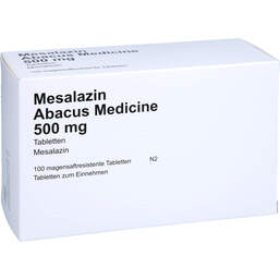 Abbildung: Mesalazin Abacus Medicine 500 mg Tabletten 100 St, Tabletten magensaftresistent PZN 16678721