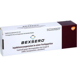 Abbildung: Bexsero Injektionssuspension in Fertigspritzen 1X0.5 ml, Injektionssuspension PZN 16679293
