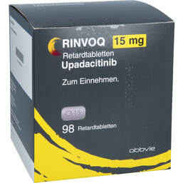 Abbildung: Rinvoq 15 mg Retardtabletten 98 St, Retard-Tabletten PZN 16687826
