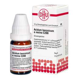 Abbildung: Acidum benzoicum E Resina C 200 Globuli Globuli, 10 g PZN 16695441
