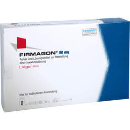 Abbildung: Firmagon 80 mg Pulver und Lösungsmittel z.Her.einer Injektionslösung 1 St, Pulver u. Lösungsmittel zur Herstellung einer Injektionslsg. PZN 16698209