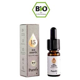 Abbildung: Bio Hanföl 15% Cbd Vollspektrum Purefy Tro.zum Einnehmen Tropfen zum Einnehmen, 1X10 ml PZN 16698557