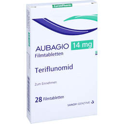 Abbildung: Aubagio 14 mg Filmtabletten 28 St, Filmtabletten PZN 16699999