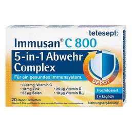 Abbildung: Tetesept Immusan C 800 5in1 Abwehr Complex Tabletten Tabletten, 20 St PZN 16700521