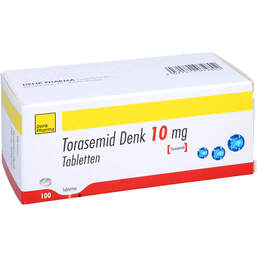 Abbildung: Torasemid Denk 10 mg Tabletten 100 St, Tabletten PZN 16703436