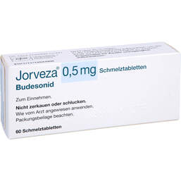 Abbildung: Jorveza 0,5 mg Schmelztabletten 60 St, Schmelztabletten PZN 16707718