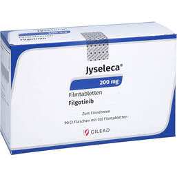 Abbildung: Jyseleca 200 mg Filmtabletten 3X30 St, Filmtabletten PZN 16731467