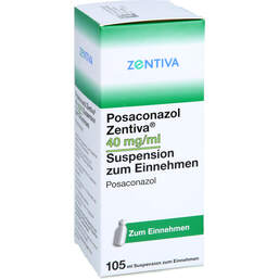 Abbildung: Posaconazol Zentiva 40 mg / ml Suspension zum Einnehmen  105 ml, Suspension zum Einnehmen PZN 16736418