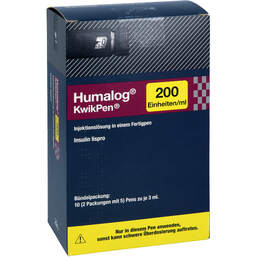 Abbildung: Humalog 200 E / ml Kwikpen Injektionslösung 10X3 ml, Injektionslösung PZN 16736720