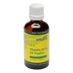 Abbildung: Vitamin D3 & K2 Tropfen 1000 I.E. / 20 µg je Tropfen 50 ml, Tropfen PZN 16739569