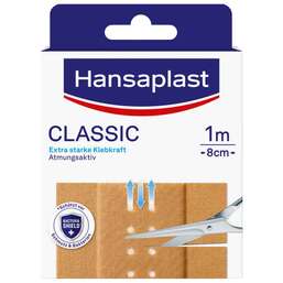 Abbildung: Hansaplast CLASSIC Pflaster 8 cm x 1 m 1 St, Pflaster PZN 16739718