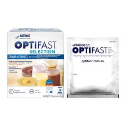 Abbildung: Optifast Selection Drinks & Cremes 8X55 g, Pulver PZN 16742620