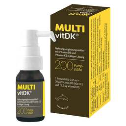 Abbildung: MultivitDK Lösung Vitamin D3 + K2 Pumplösung, 10 ml PZN 16744211