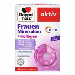 Abbildung: Doppelherz Frauen Mineralien + Kollagen Depot Tabletten Tabletten, 30 St PZN 16747617
