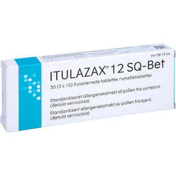 Abbildung: Itulazax 12 SQ-Bet Lyophilisat zum Einnehmen 30 St, Sublingualtabletten PZN 16749591