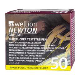 Abbildung: Wellion Newton Gdh-Fad Blutzuckerteststreifen 50 St, Teststreifen PZN 16749680