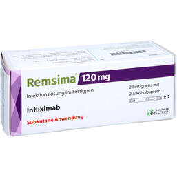 Abbildung: Remsima 120 mg Injektionslösung im Fertigpen 2 St, Injektionslösung PZN 16752104