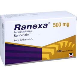 Abbildung: Ranexa 500 mg Retardtabletten 100 St, Retard-Tabletten PZN 16752995