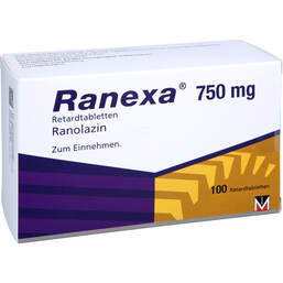 Abbildung: Ranexa 750 mg Retardtabletten 100 St, Retard-Tabletten PZN 16753285