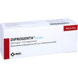 Abbildung: Diprogenta Creme 0,64 mg / g + 1,67 mg / g 60 g, Creme PZN 16754103