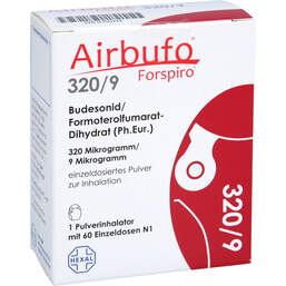 Abbildung: Airbufo Forspiro 320 µg / 9 µg / Dosis 60 ED 1 St, Inhalationspulver PZN 16756094