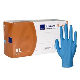 Abbildung: Abena Classic Nitril Untersuchungshandschuhe unste.pf XL blau 200 St, Handschuhe PZN 16757774