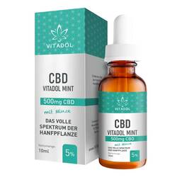 Abbildung: Cbd 5% Bio Hanfextrakt Öl Vitadol mint Öl, 10 ml PZN 16760173