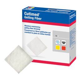 Abbildung: Cutimed Gelling Fiber Kom.5x5 cm Hydrofaserverband 10 St, Kompressen PZN 16760322