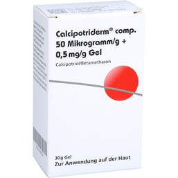 Abbildung: Calcipotriderm comp.50 µg / g + 0,5 mg / g Gel 30 g, Gel PZN 16763734