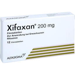 Abbildung: Xifaxan 200 mg Filmtabletten 12 St, Filmtabletten PZN 16768588