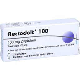 Abbildung: Rectodelt 100 mg Zäpfchen 2 St, Suppositorien PZN 16769978