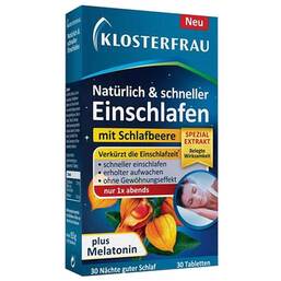Abbildung: Klosterfrau natürlich & schneller Einschlafen Tabletten Tabletten, 30 St PZN 16771136