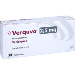 Abbildung: Verquvo 2,5 mg Filmtabletten 1X28 St, Filmtabletten PZN 16771863