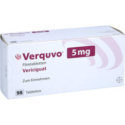 Abbildung: Verquvo 5 mg Filmtabletten 1X98 St, Filmtabletten PZN 16771923