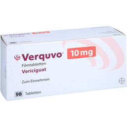 Abbildung: Verquvo 10 mg Filmtabletten 1X98 St, Filmtabletten PZN 16771975
