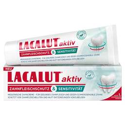 Abbildung: Lacalut aktiv Zahnfleischschutz & Sensitivität 75 ml, Zahncreme PZN 16777067
