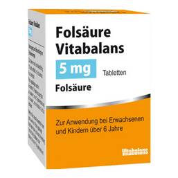 Abbildung: Folsäure Vitabalans 5 mg Tabletten 100 St, Tabletten PZN 16777127