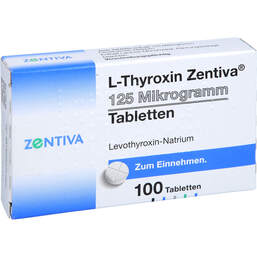 Abbildung: L-Thyroxin Zentiva 125 Mikrogramm Tabletten 100 St, Tabletten PZN 16778380