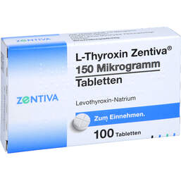 Abbildung: L-Thyroxin Zentiva 150 Mikrogramm Tabletten 100 St, Tabletten PZN 16778397