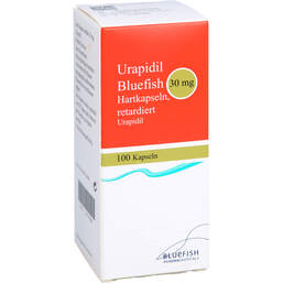 Abbildung: Urapidil Bluefish 30 mg Hartkapseln retadiert 100 St, Retard-Kapseln PZN 16779008