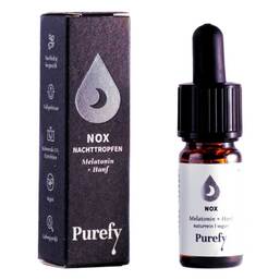 Abbildung: Nox Cbd und Melatonin Nachttropfen Purefy Tropfen zum Einnehmen, 10 ml PZN 16781057