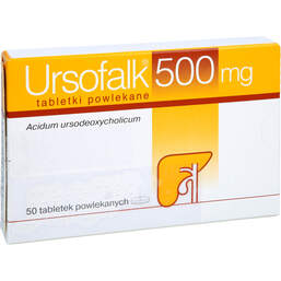 Abbildung: Ursofalk 500 mg Filmtabletten 50 St, Filmtabletten PZN 16783079