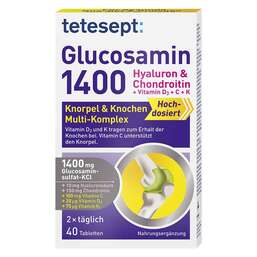 Abbildung: Tetesept Glucosamin 1400 Filmtabletten Filmtabletten, 40 St PZN 16785345