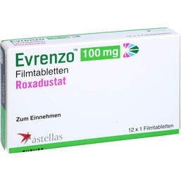 Abbildung: Evrenzo 100 mg Filmtabletten 12 St, Filmtabletten PZN 16787456