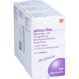 Abbildung: Atmadisc 25 µg / 125 µg Dosieraerosol Fckw frei 3X120 St, Dosieraerosol PZN 16792055